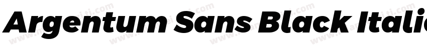 Argentum Sans Black Italic字体转换